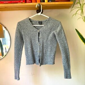 Eileen Fisher Grey Knit Cardigan Sweater